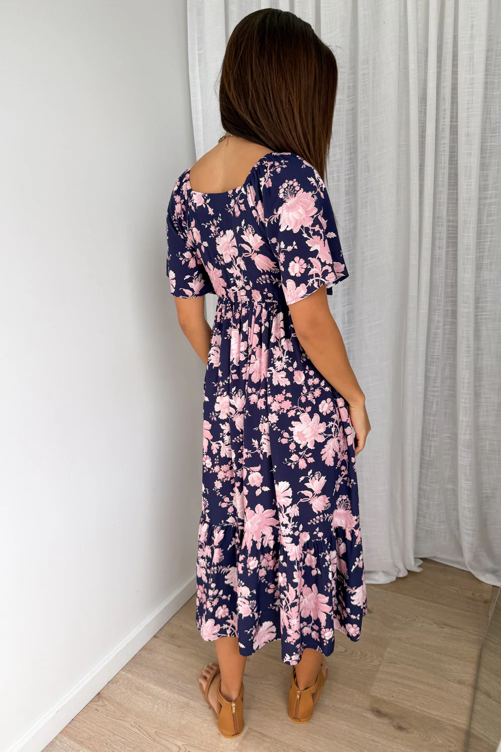 Kristina Dress - Navy Pink Floral - Image 5