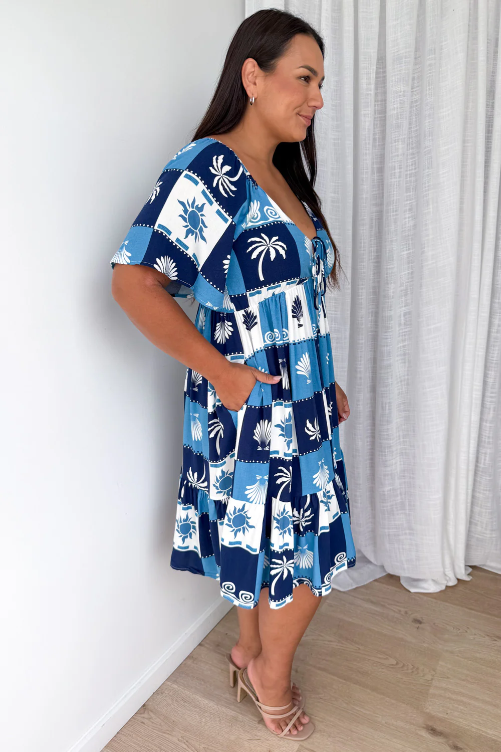 Kristy Dress - Navy Blue Shell - Image 10