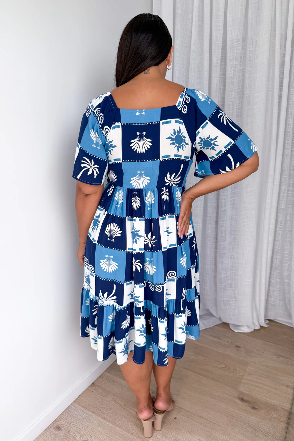 Kristy Dress - Navy Blue Shell - Image 11