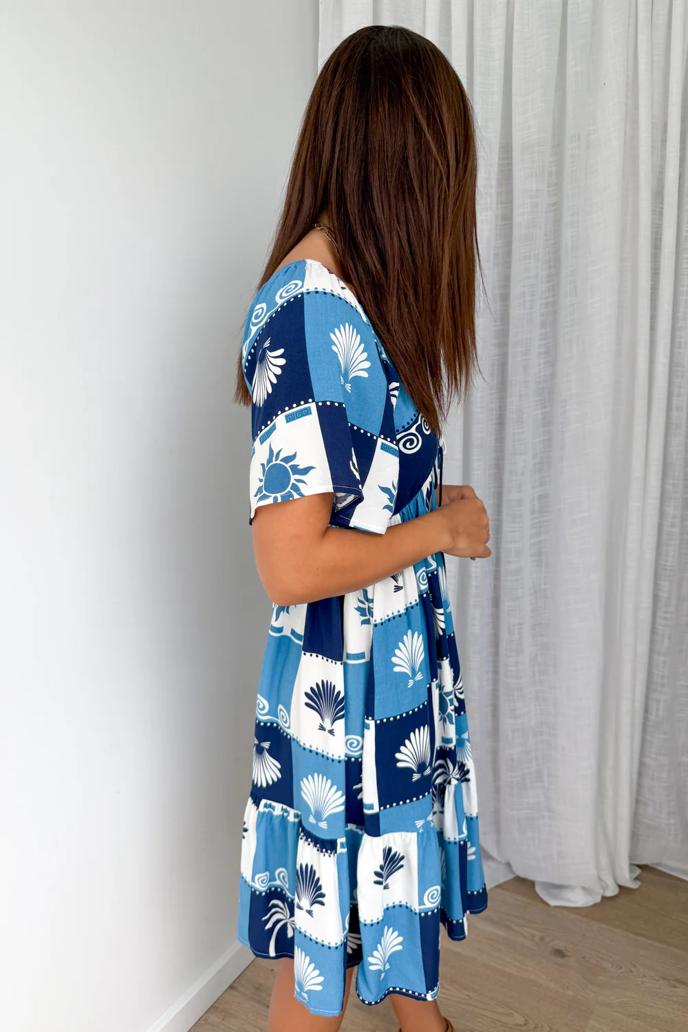 Kristy Dress - Navy Blue Shell - Image 5