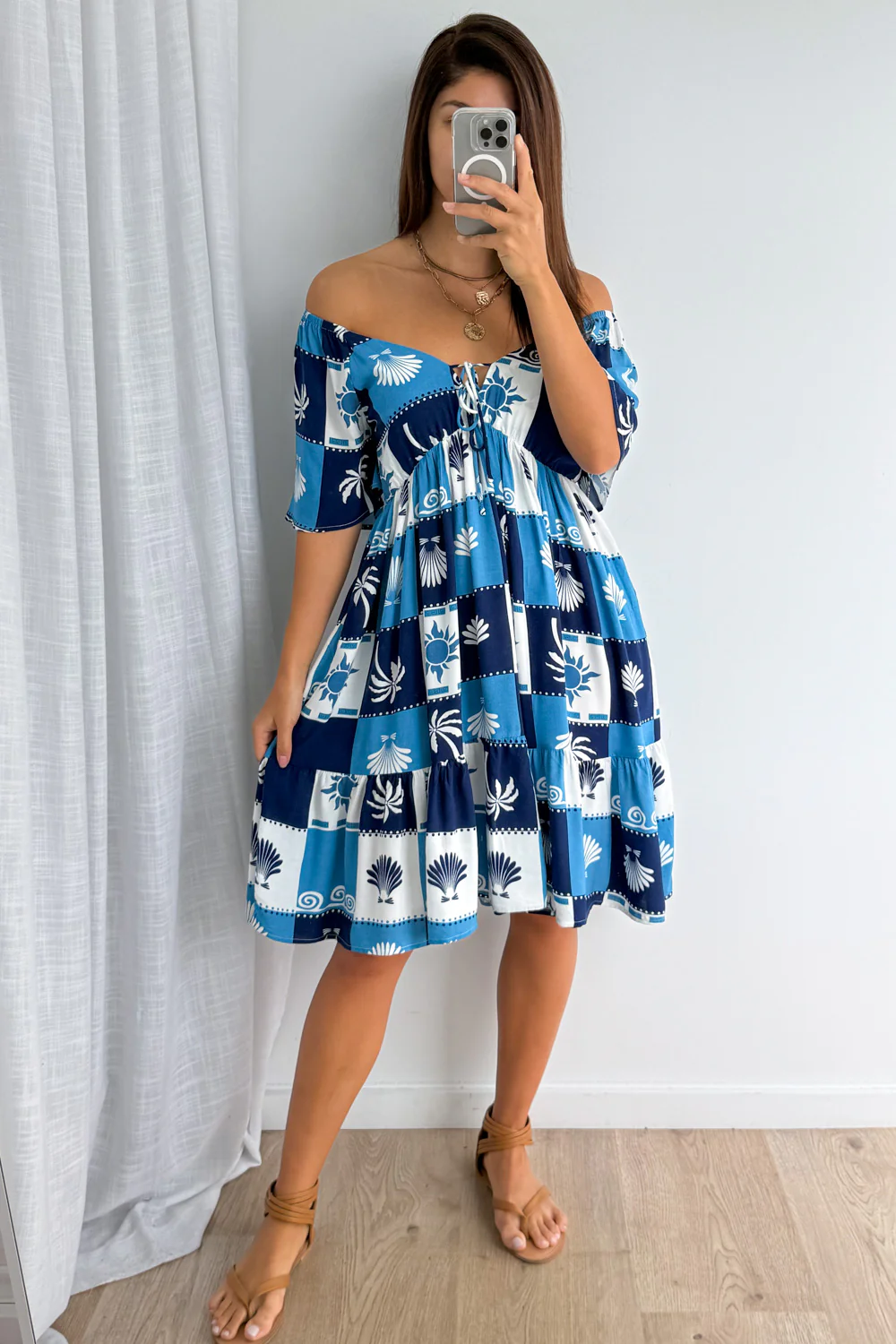Kristy Dress - Navy Blue Shell - Image 7