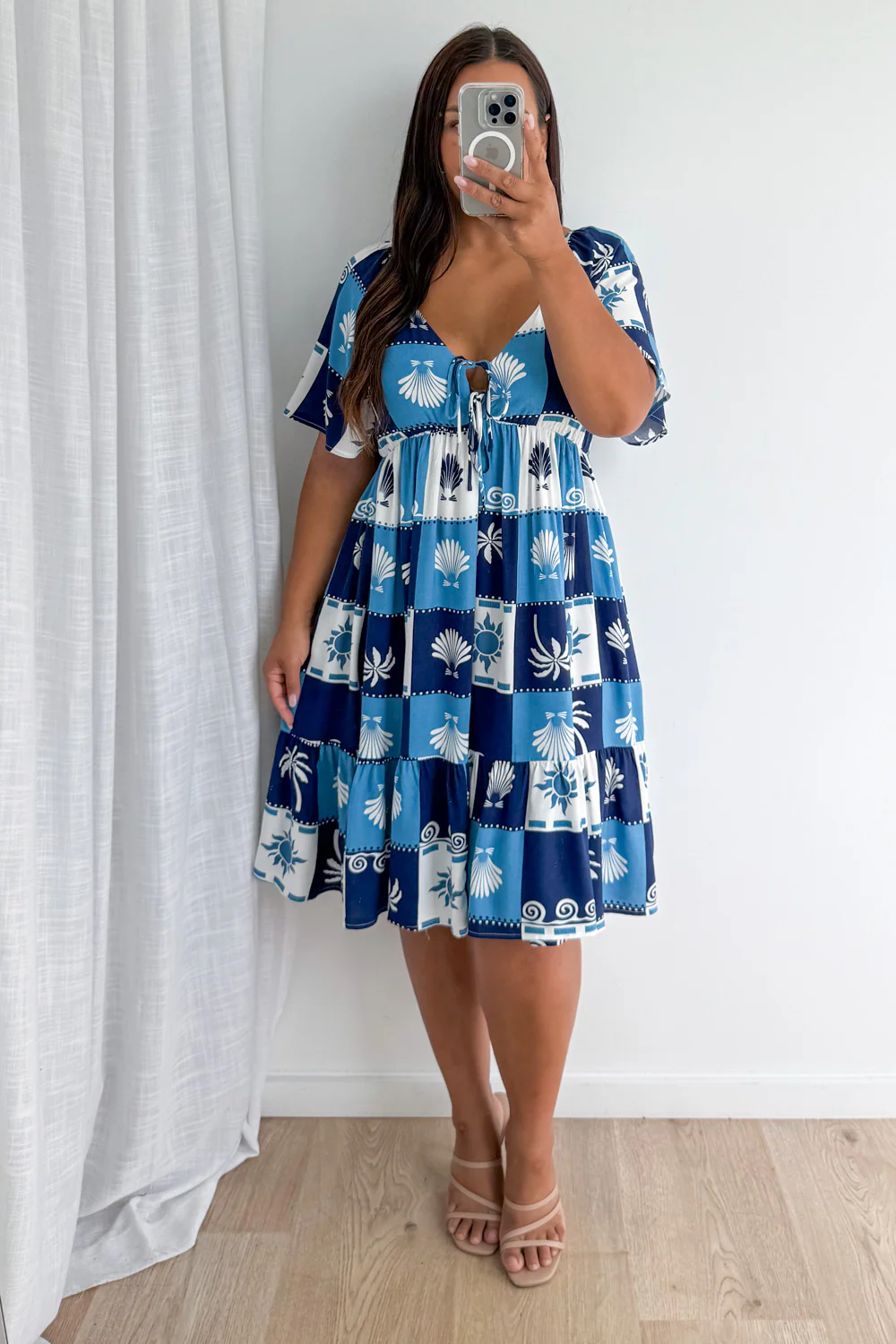 Kristy Dress - Navy Blue Shell - Image 8