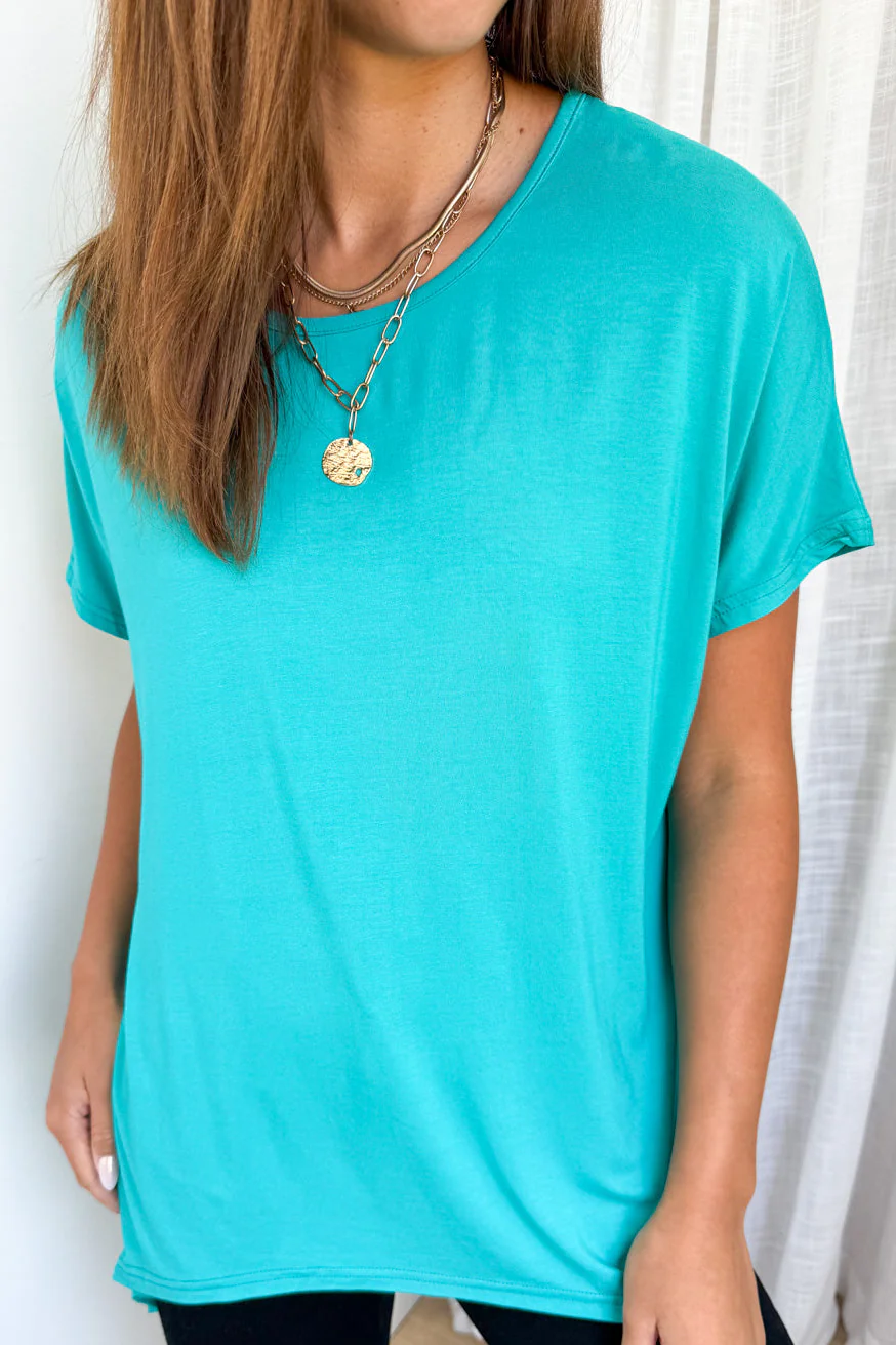 Kylie Tee - Aqua - Image 3