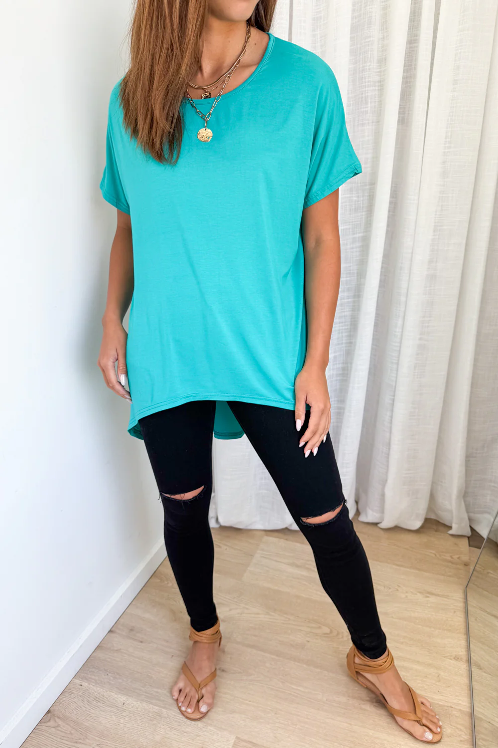 Kylie Tee - Aqua - Image 4
