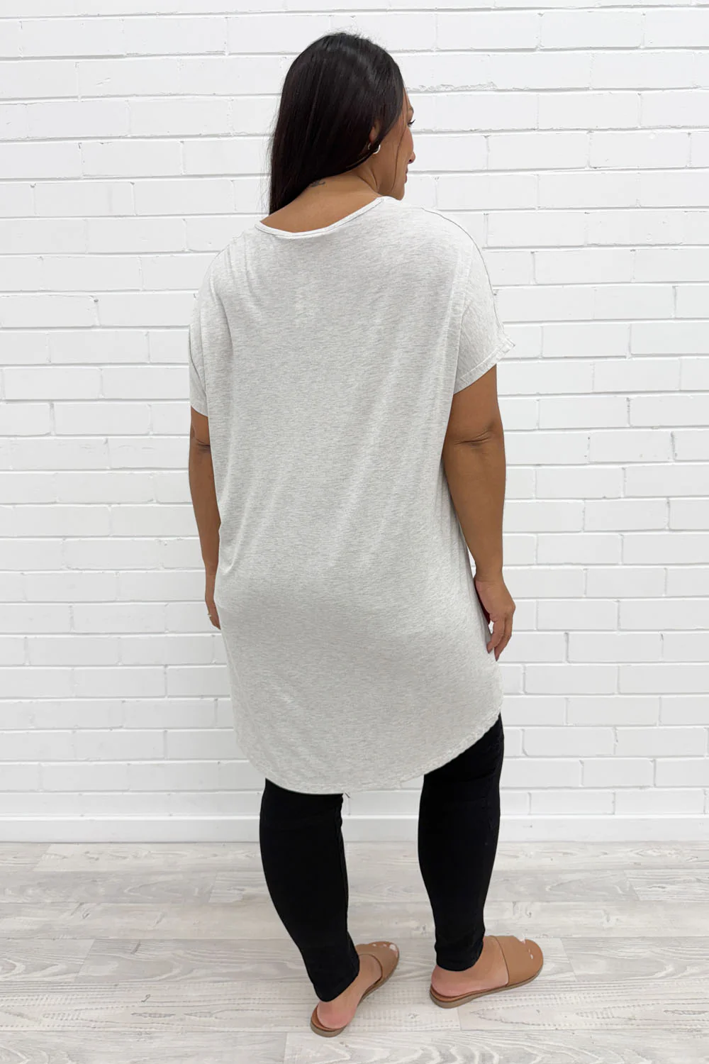 Kylie Tee - Light Grey - Image 10