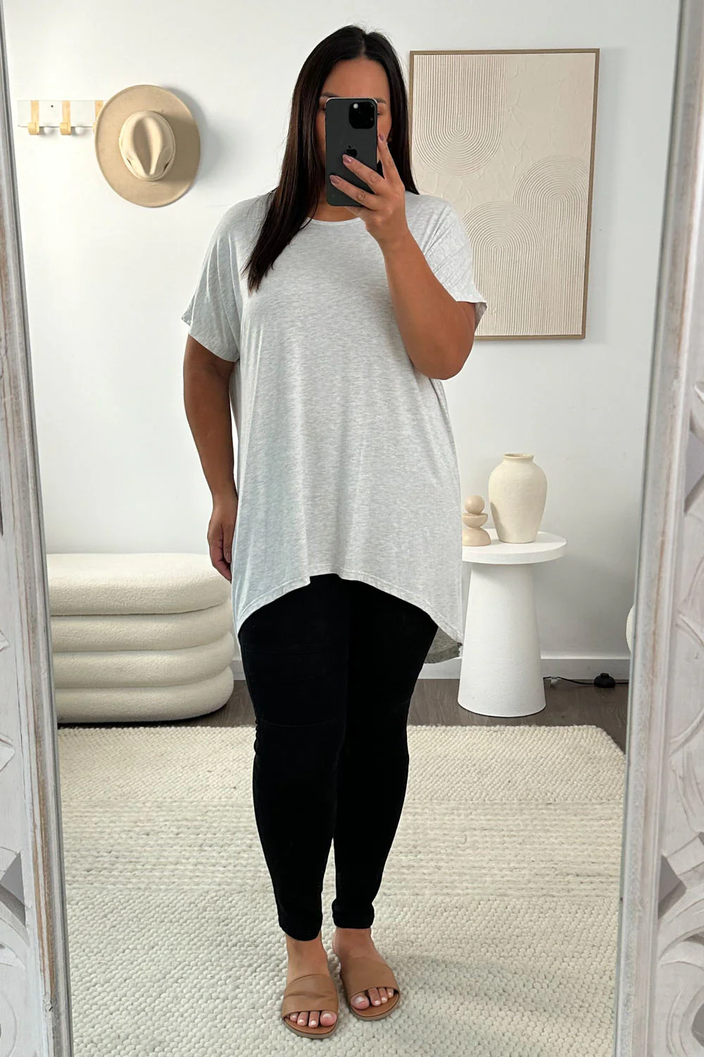 Kylie Tee - Light Grey - Image 11