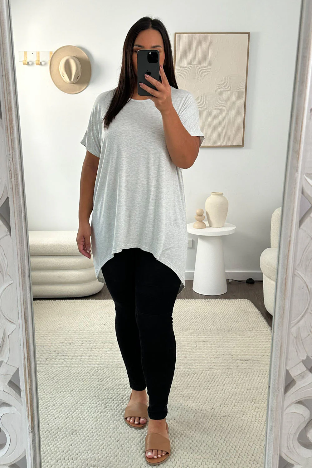 Kylie Tee - Light Grey - Image 12