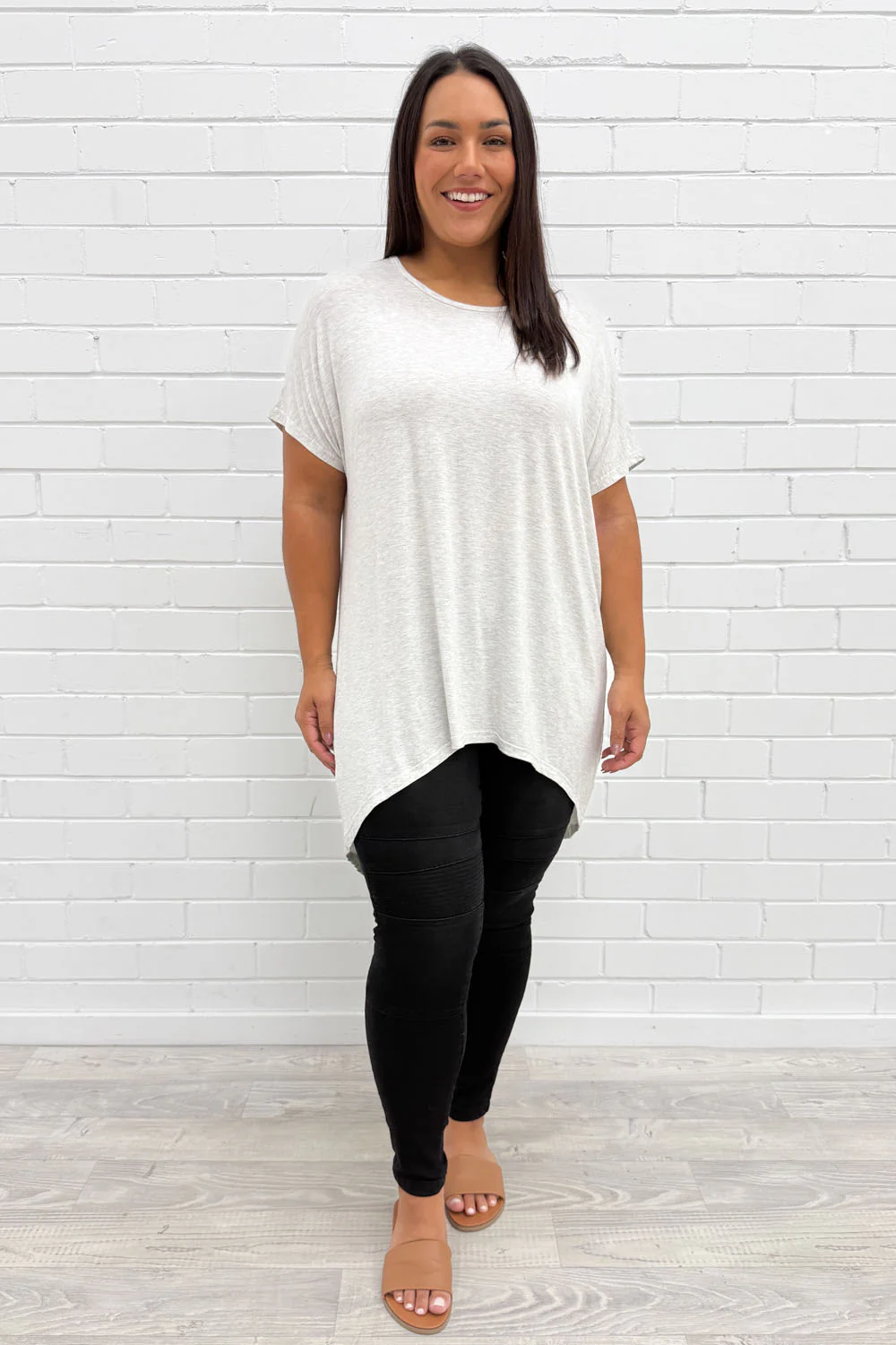 Kylie Tee - Light Grey - Image 8