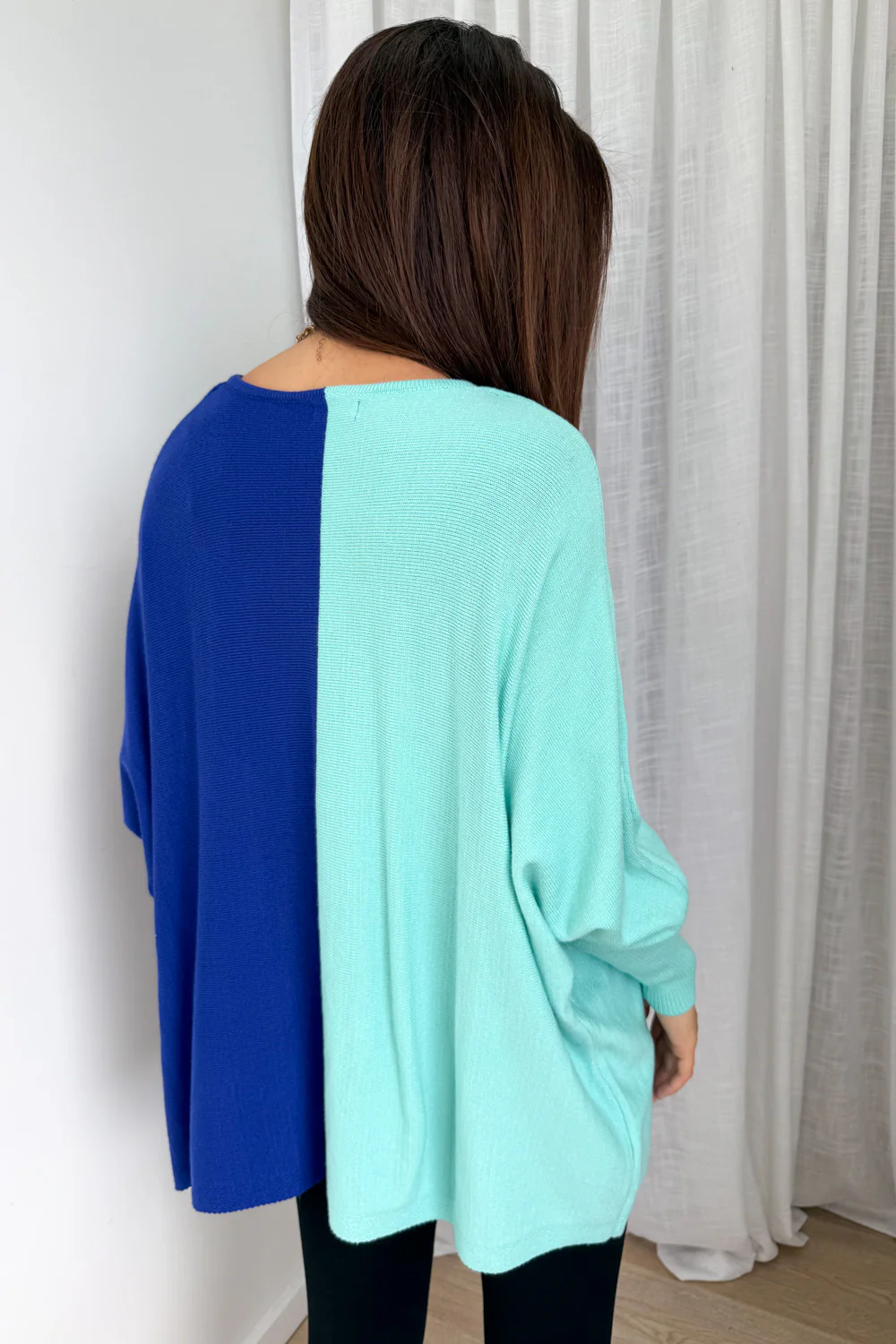 Laila Split Knit - Aqua Blue - Image 6