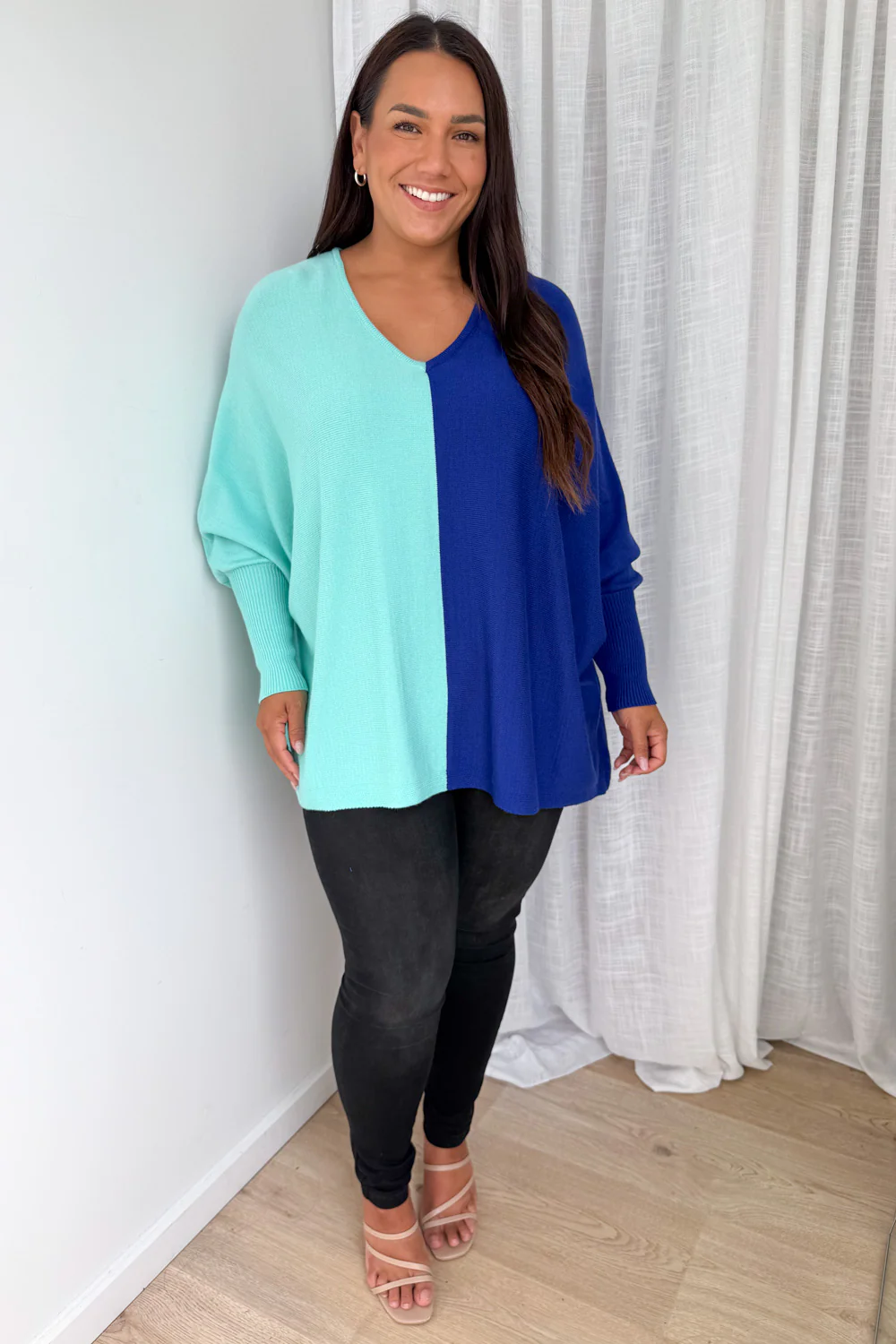 Laila Split Knit - Aqua Blue - Image 7