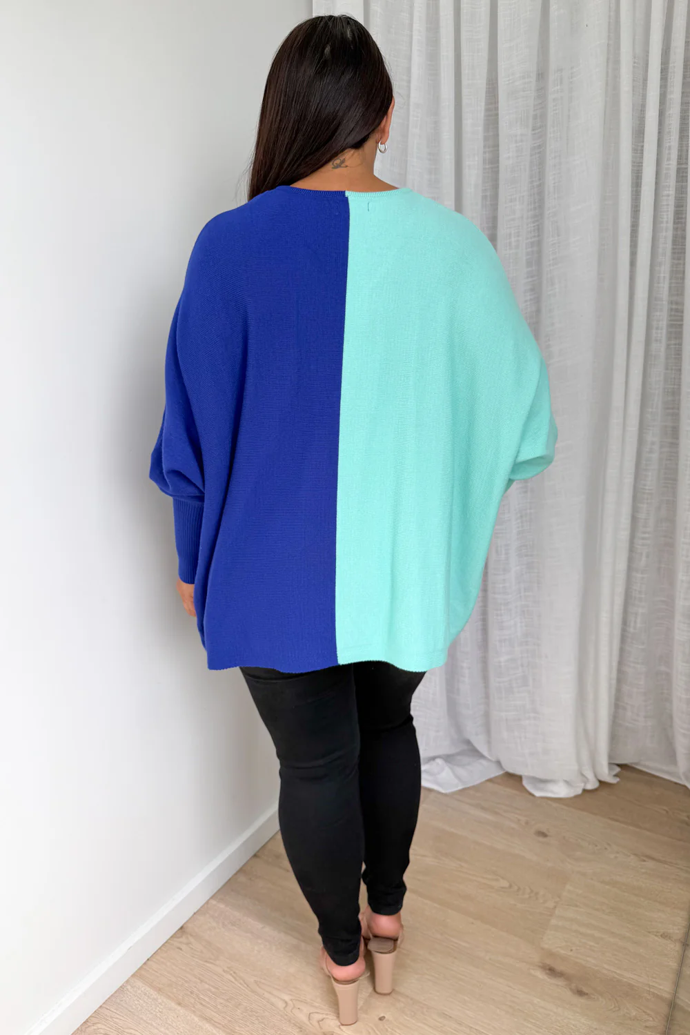 Laila Split Knit - Aqua Blue - Image 8