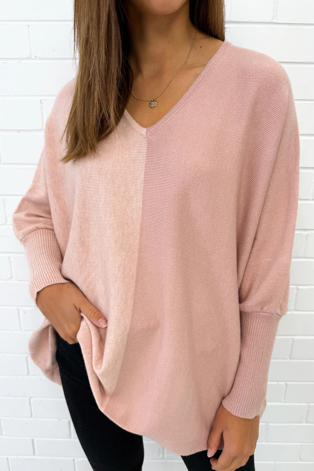 Laila Split Knit - Pink - Image 2