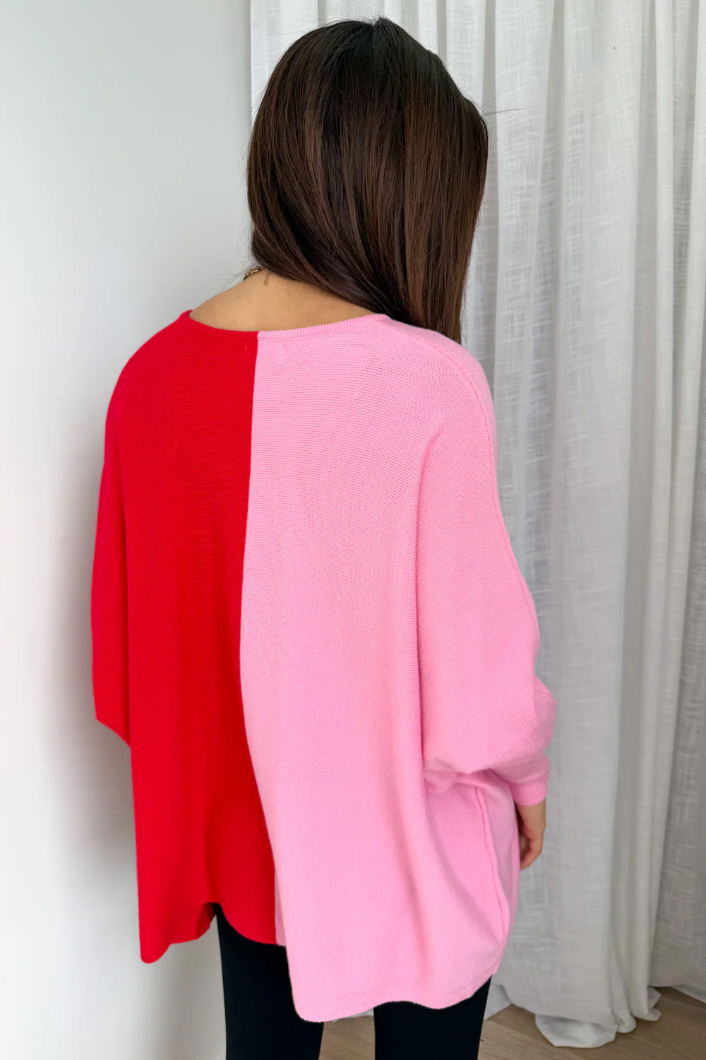 Laila Split Knit - Pink Red - Image 5