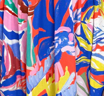Lark Dress - Blue Orange Leaf - Image 8