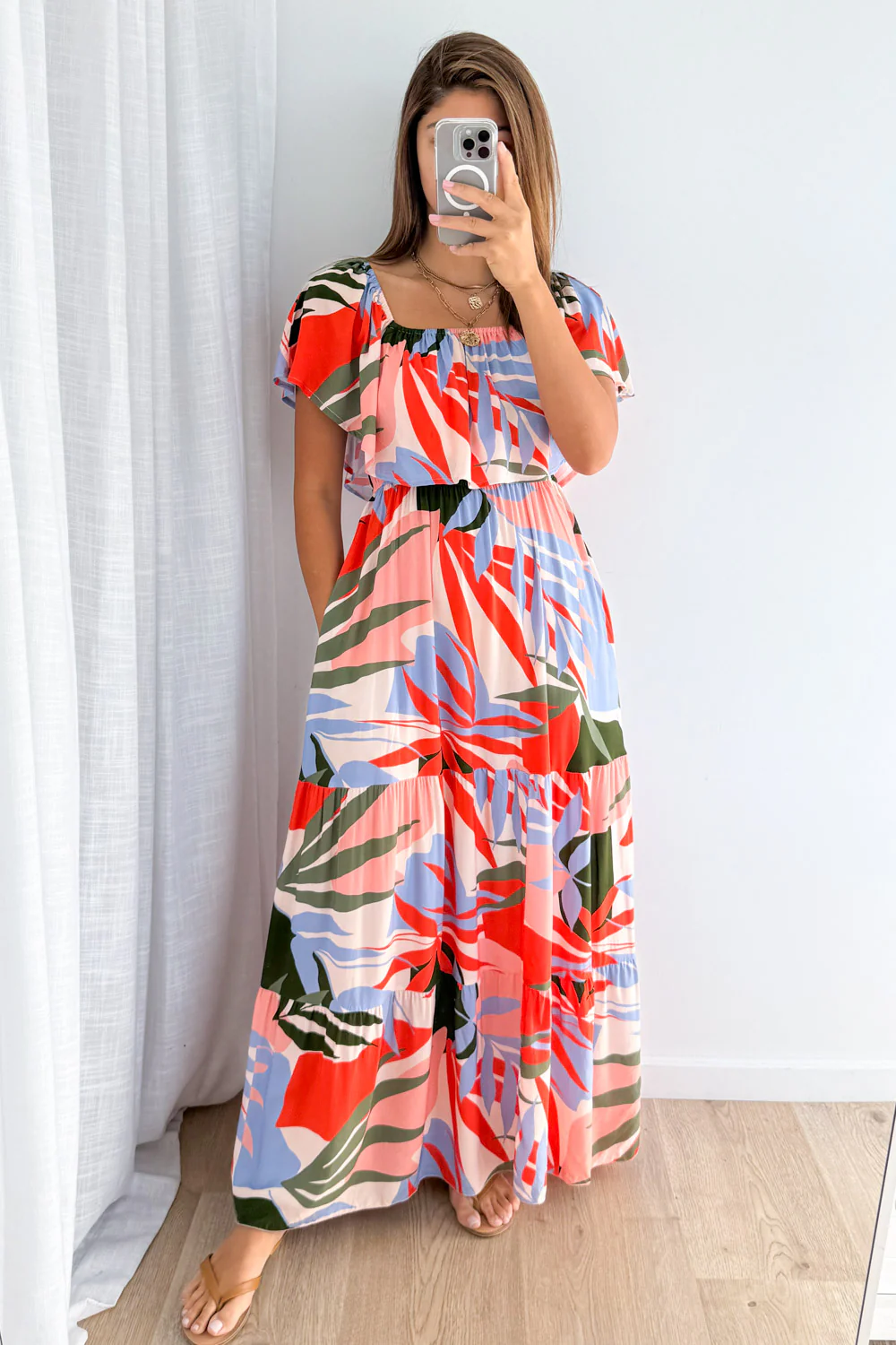 Laurel Dress - Multi Urban Leaf - Image 3