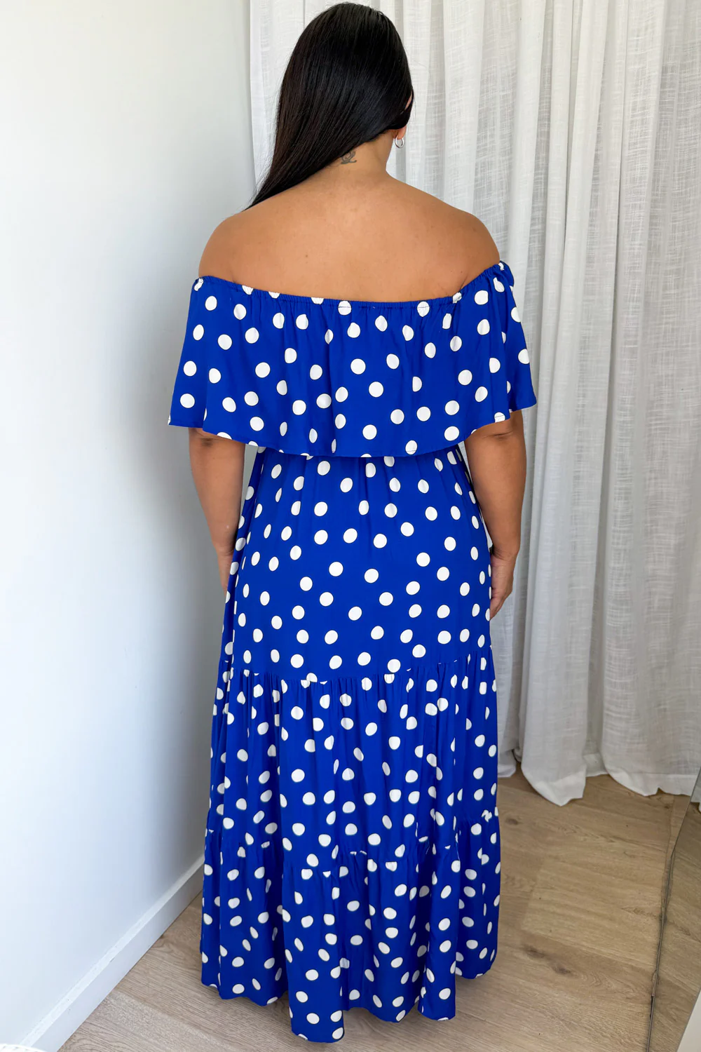 Laurella Maxi Dress - Cobalt Blue Spot - Image 11
