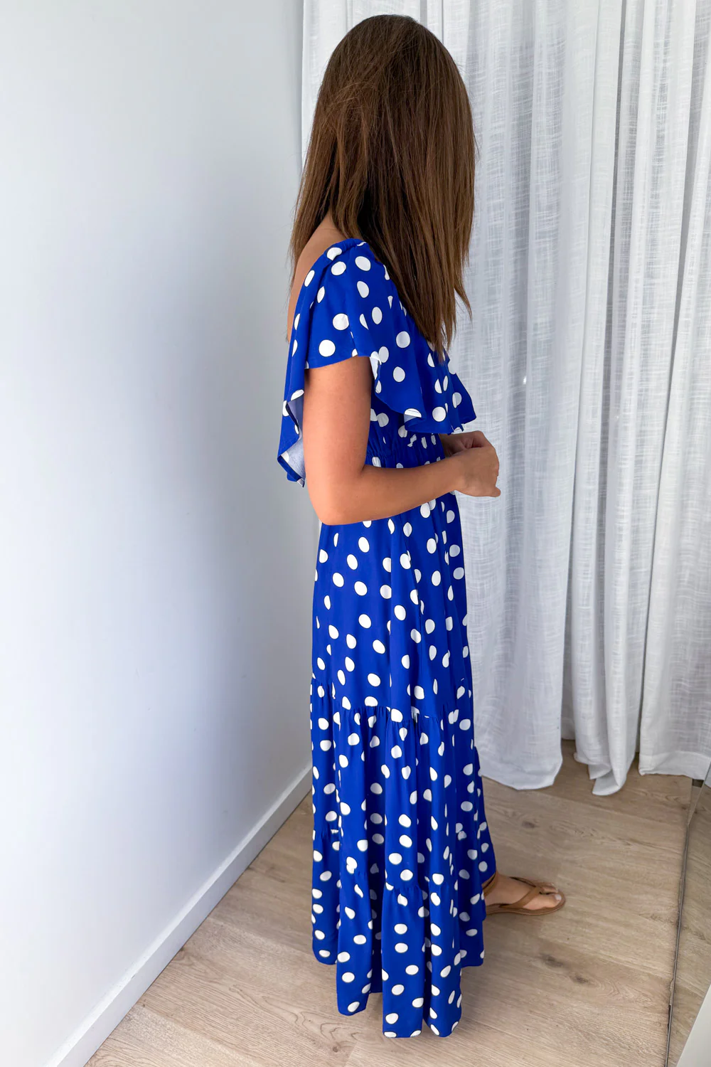 Laurella Maxi Dress - Cobalt Blue Spot - Image 4