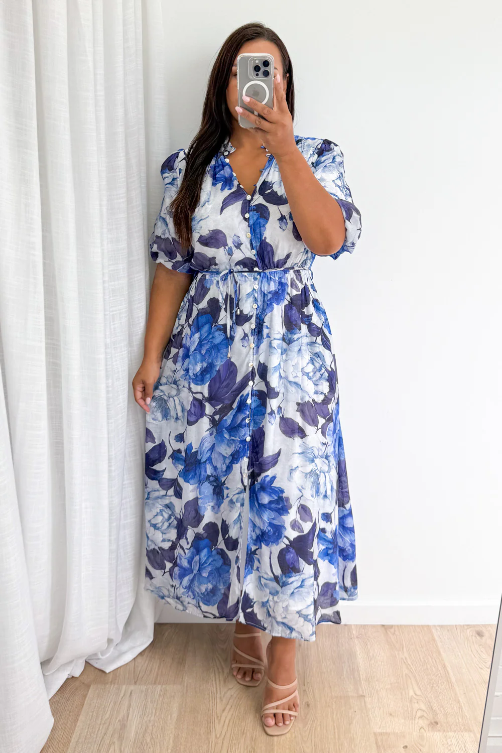 Lenny Dress - Blue Floral - Image 11
