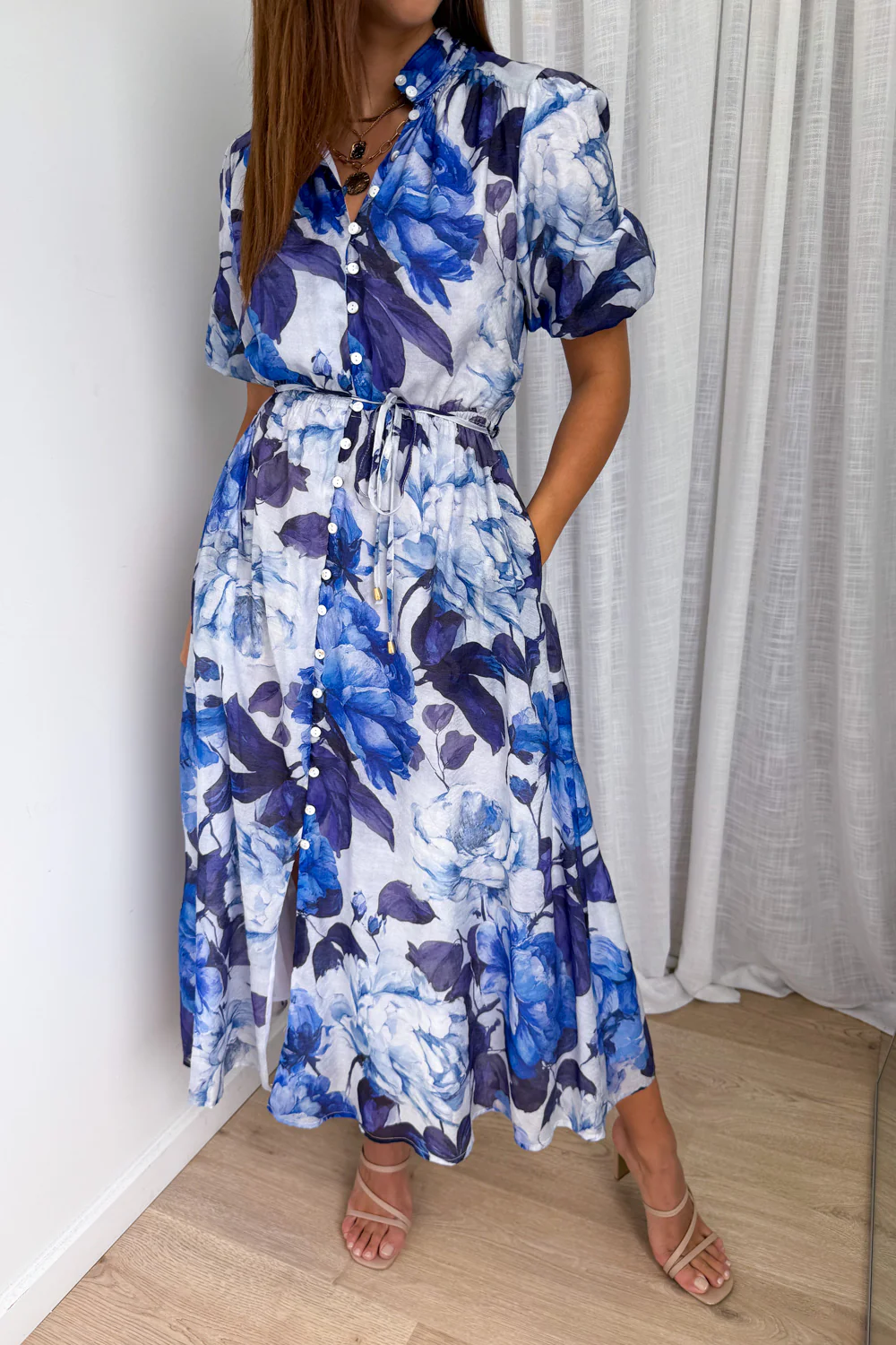 Lenny Dress - Blue Floral - Image 2