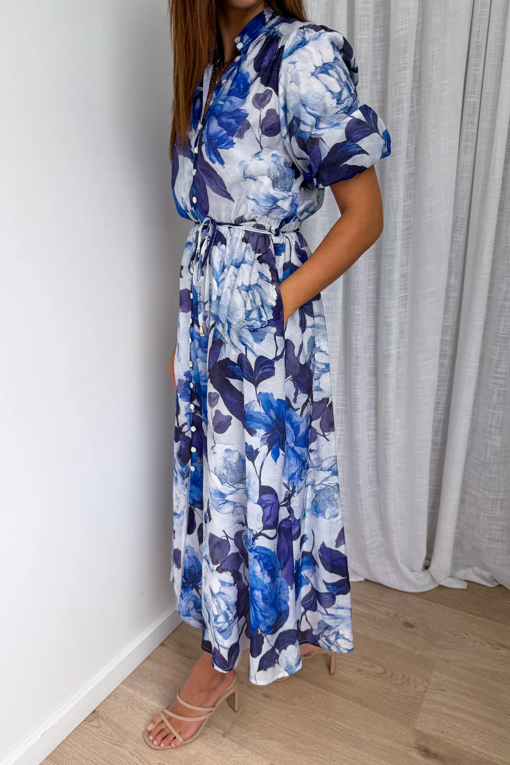 Lenny Dress - Blue Floral - Image 3