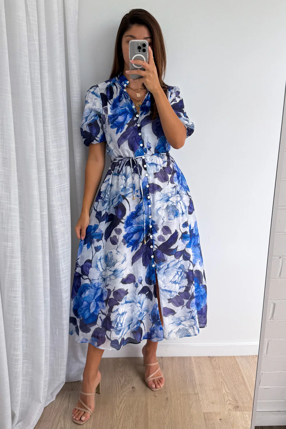 Lenny Dress - Blue Floral - Image 6