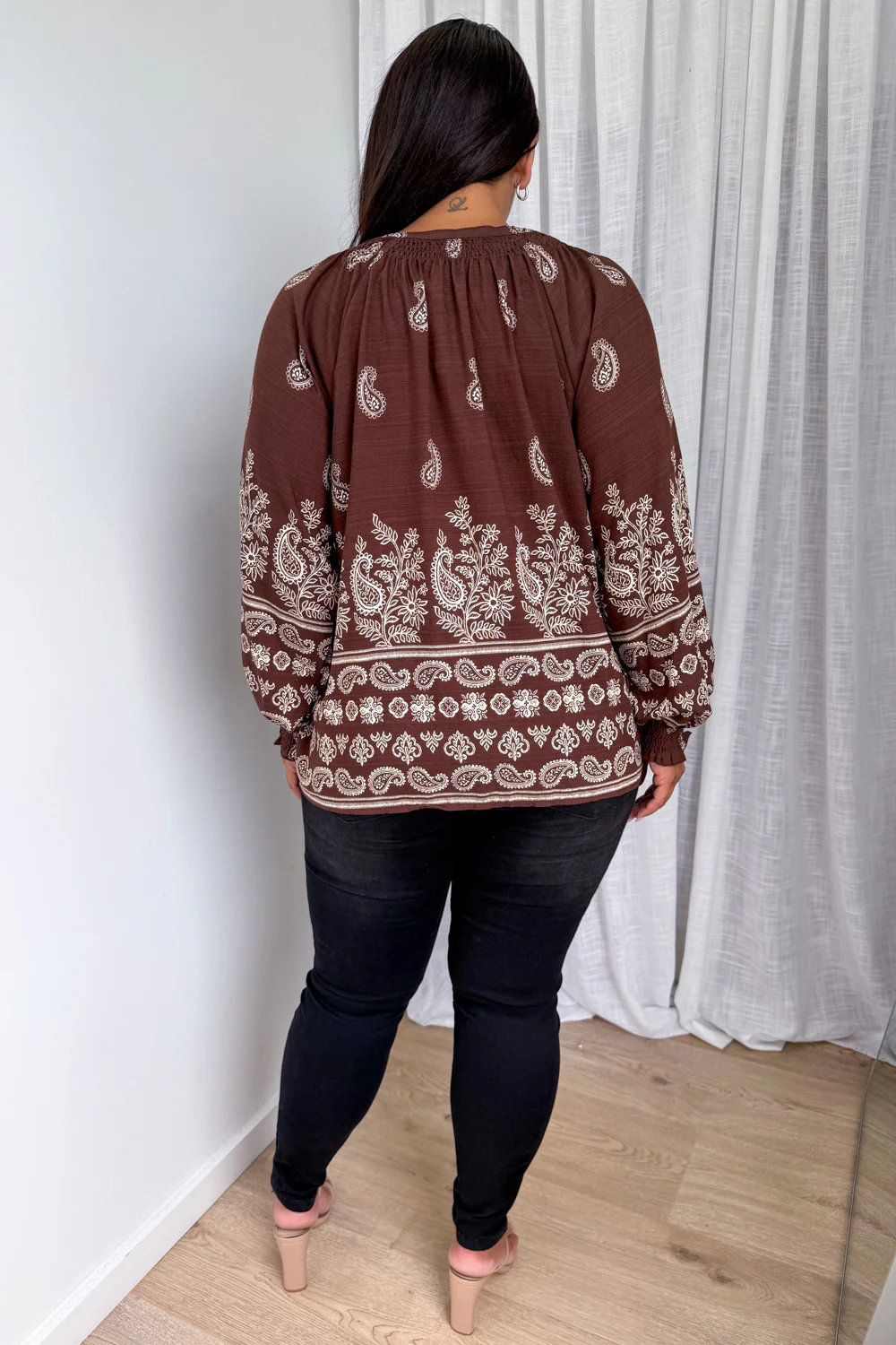 Leyla Blouse - Chocolate Boho - Image 10