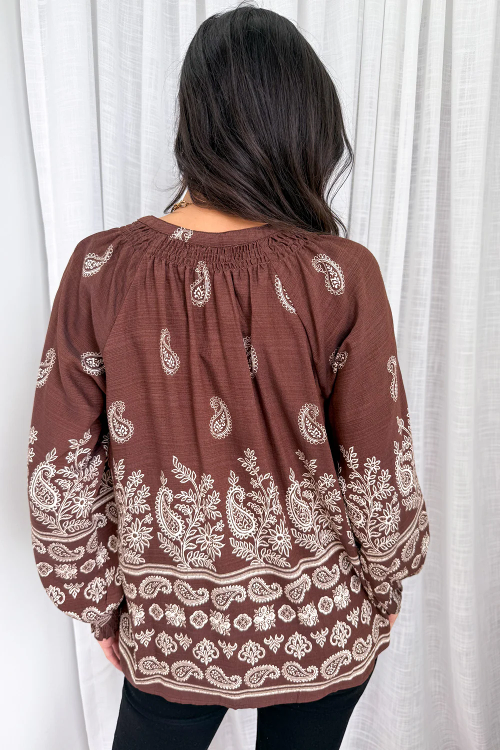 Leyla Blouse - Chocolate Boho - Image 6