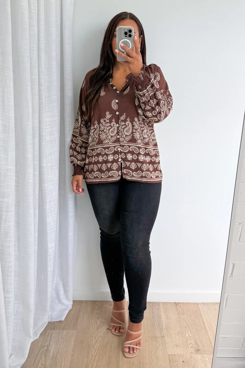 Leyla Blouse - Chocolate Boho - Image 7