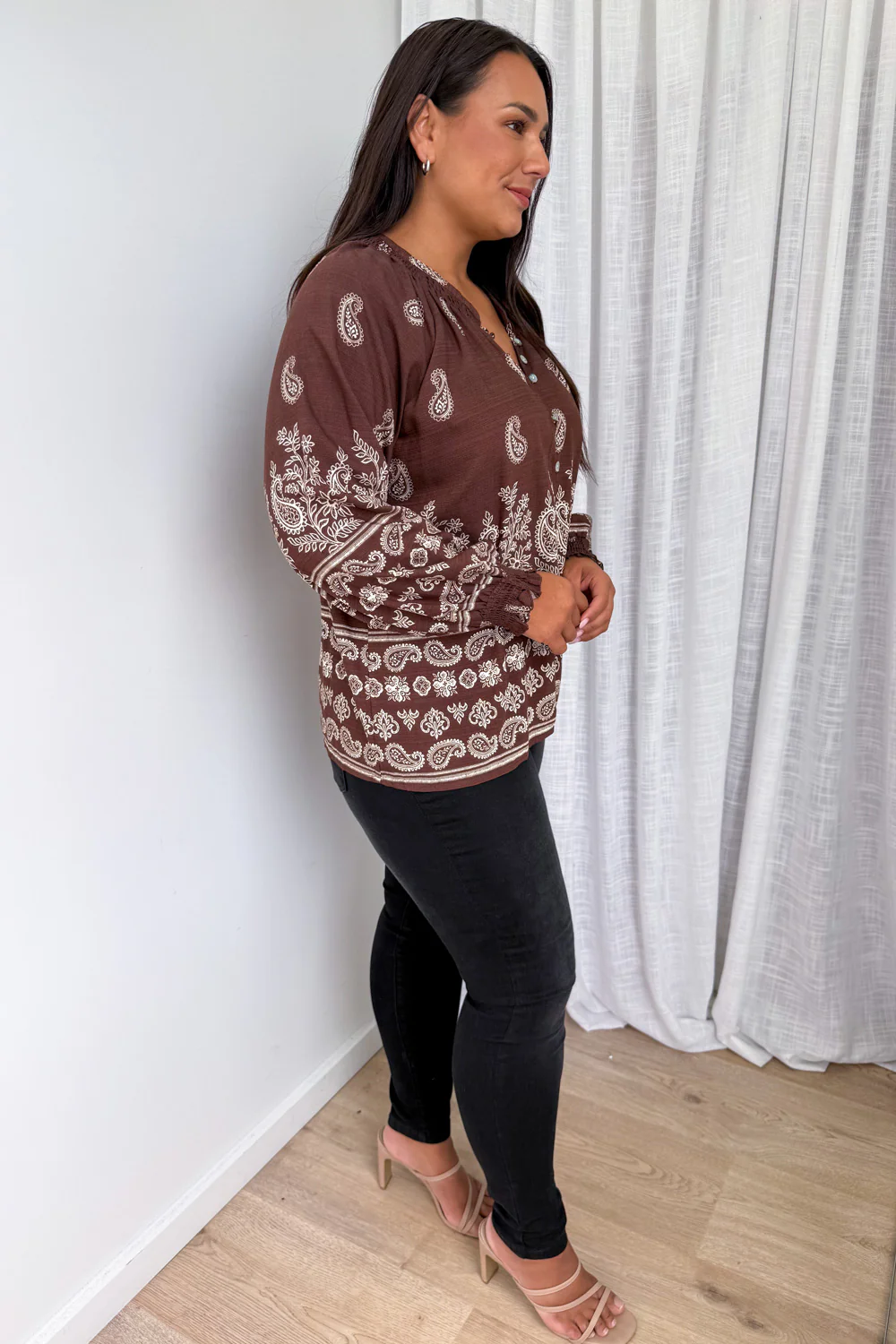 Leyla Blouse - Chocolate Boho - Image 9