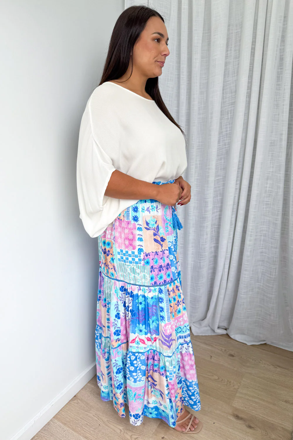 Lika Skirt - Blue Patchwork - Image 8