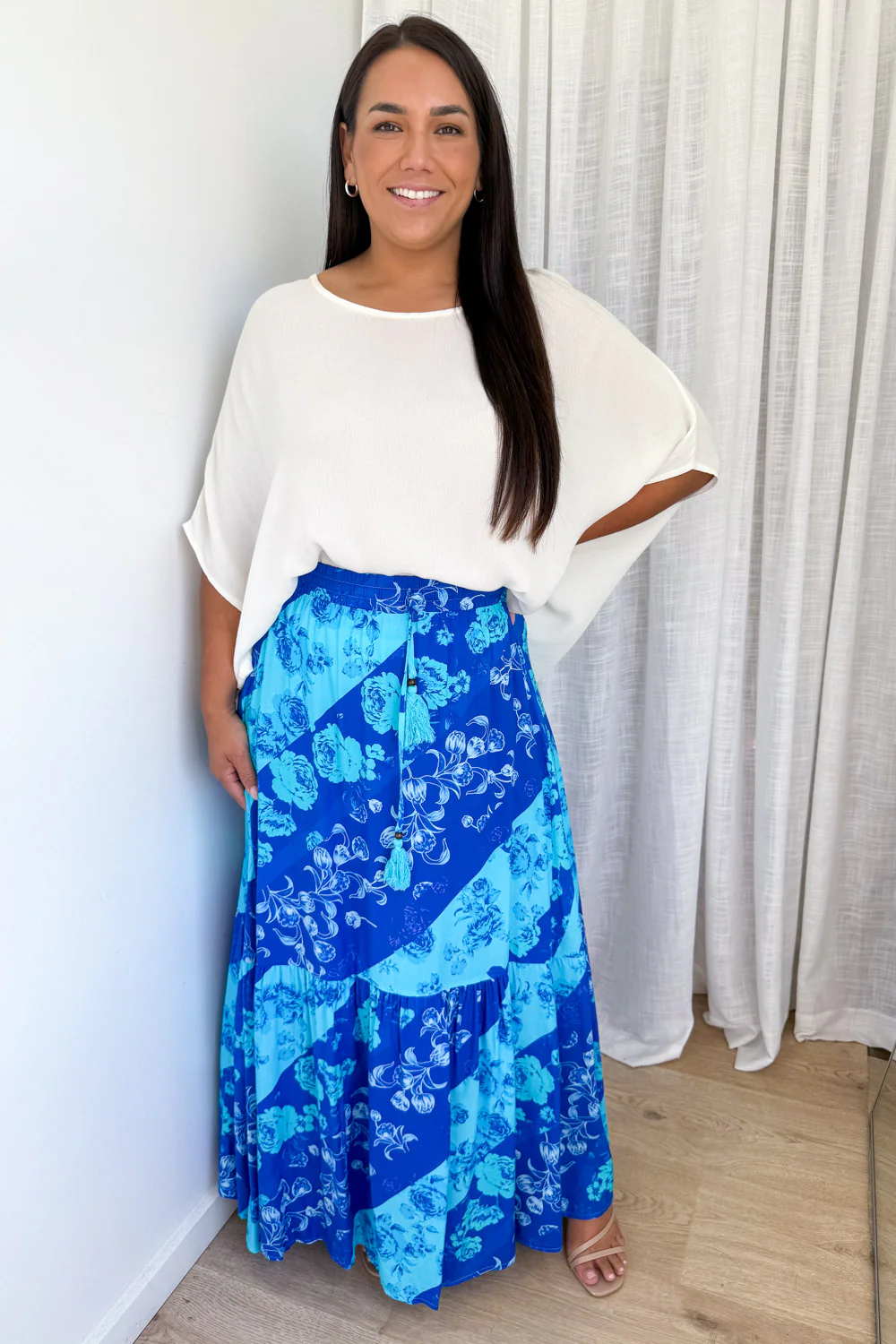 Liko Skirt - Blue Floral - Image 10