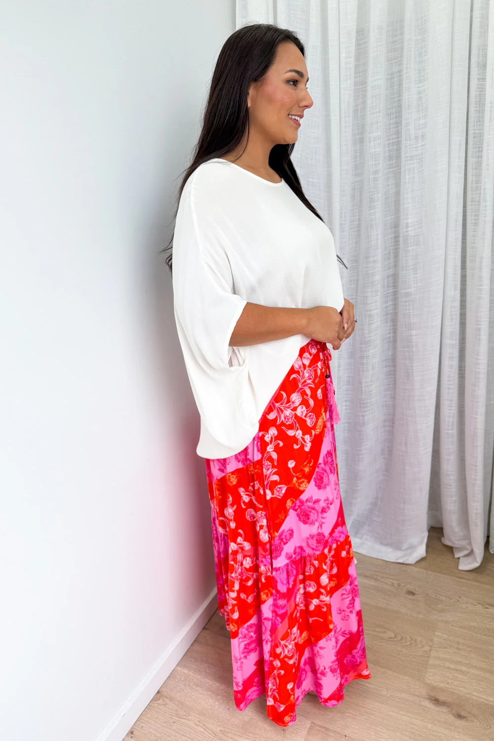 Liko Skirt - Pink Melon Floral - Image 11