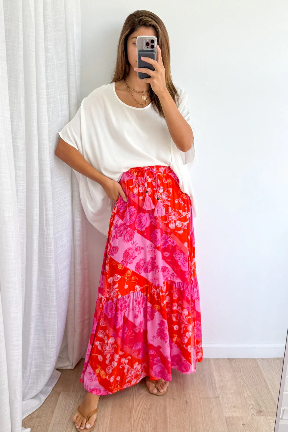Liko Skirt - Pink Melon Floral - Image 3