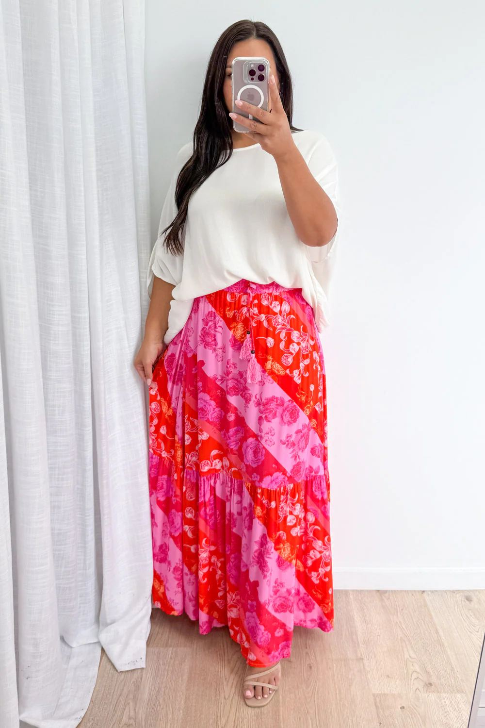 Liko Skirt - Pink Melon Floral - Image 9