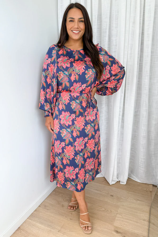 Liss Dress - Navy Blush Floral - Image 9