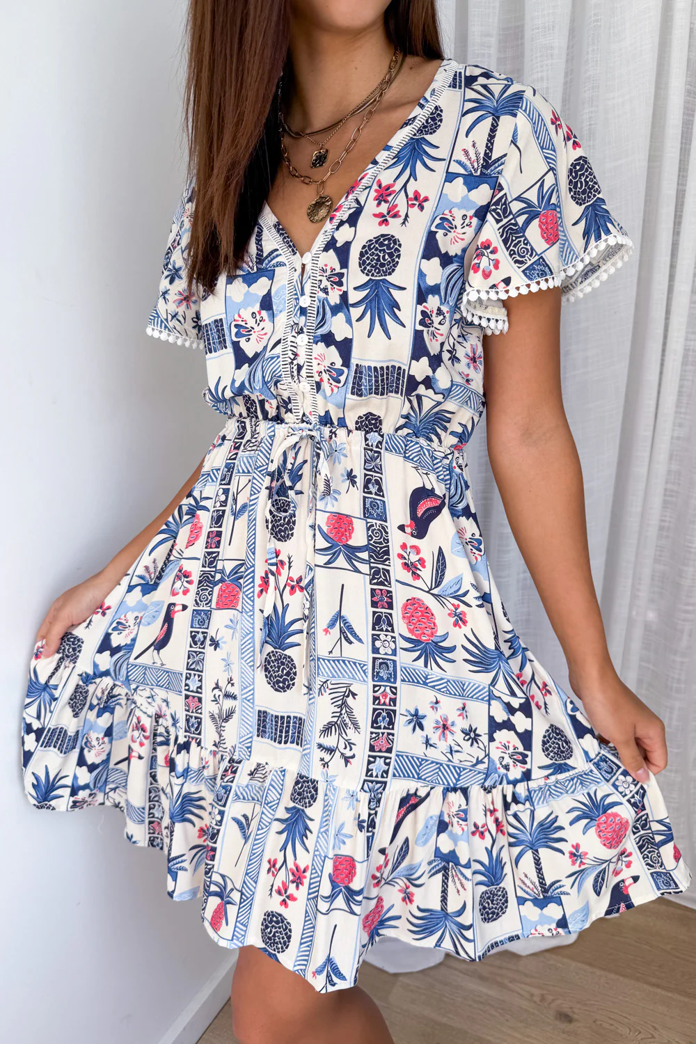 Liv Dress - Blue Multi Print - Image 2