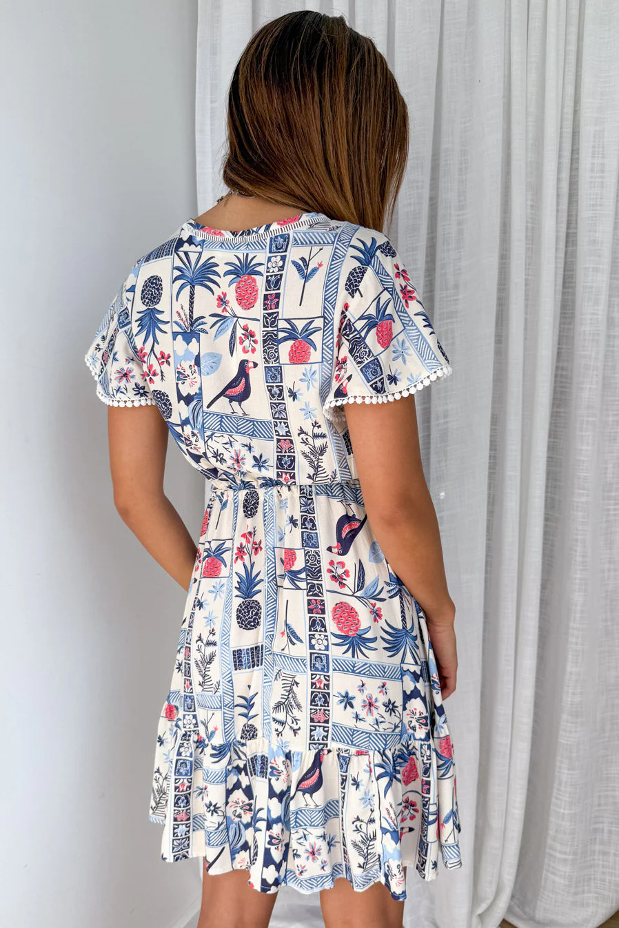 Liv Dress - Blue Multi Print - Image 9