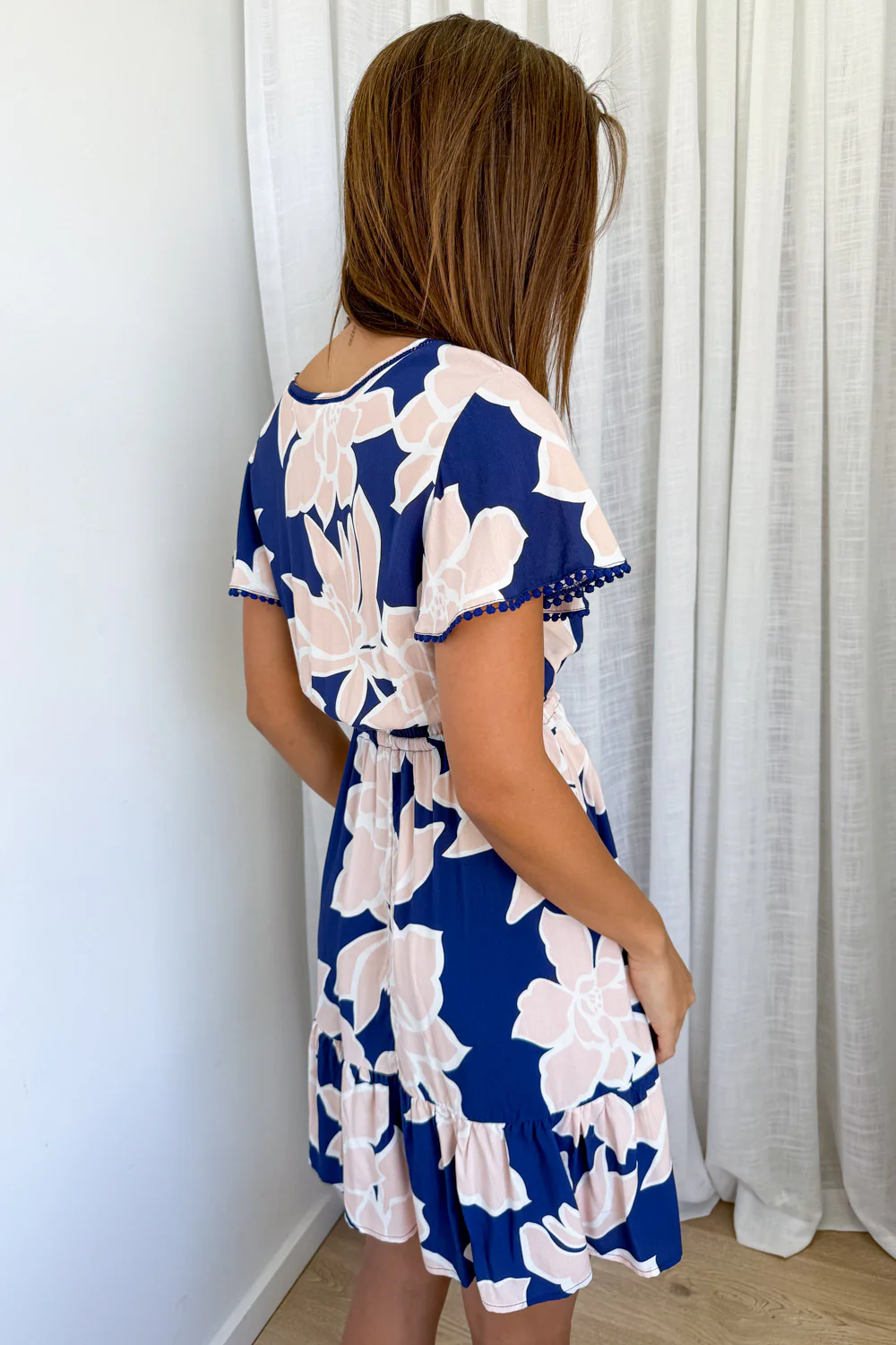 Liv Dress - Navy Peach Floral - Image 5