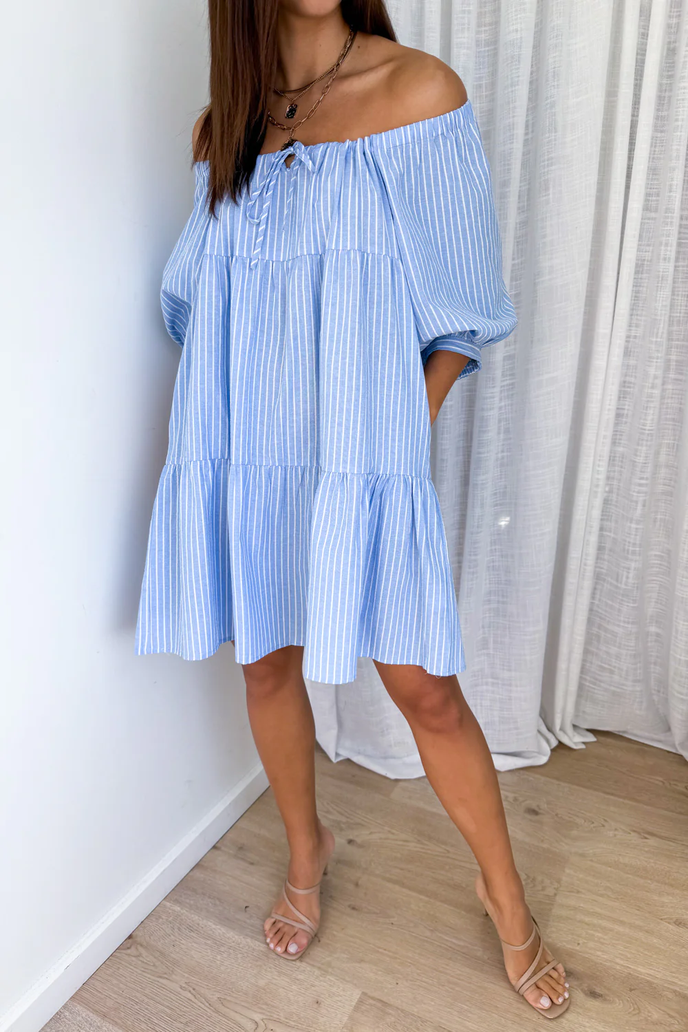 Lolita Dress - Blue Stripe - Image 4