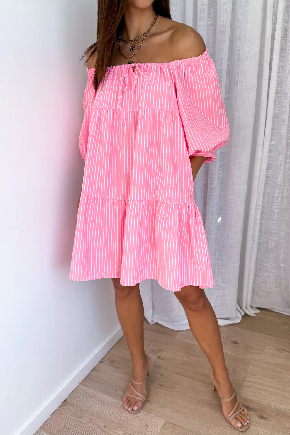 Lolita Dress - Pink Stripe - Image 2