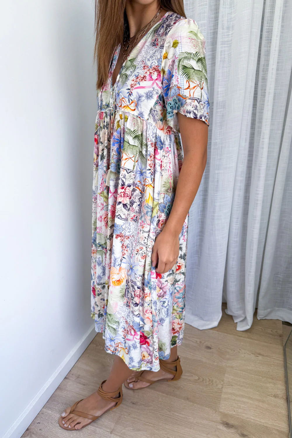 Long Sunday Dress - Multi Garden - Image 3
