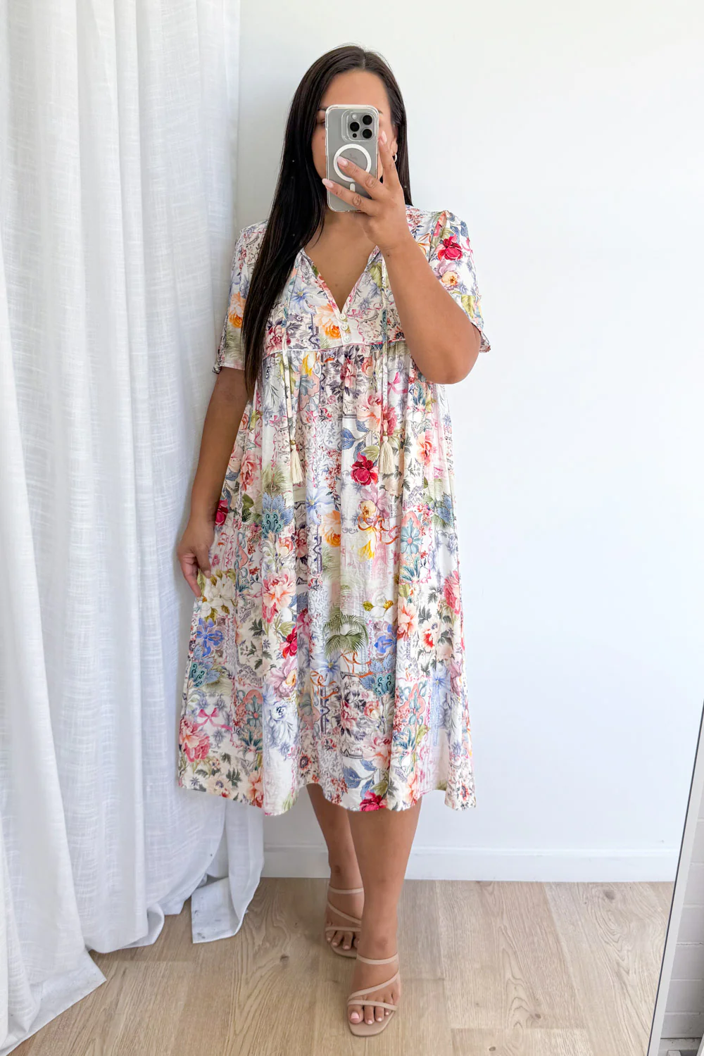 Long Sunday Dress - Multi Garden - Image 6