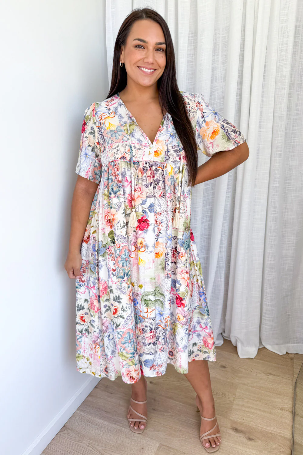 Long Sunday Dress - Multi Garden - Image 7
