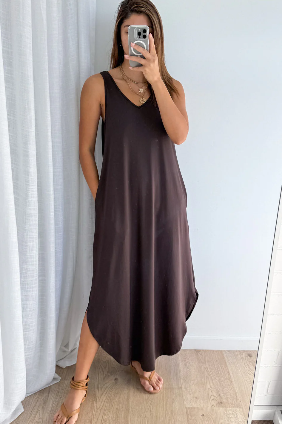 Lori Dress - Chocolate - Image 5