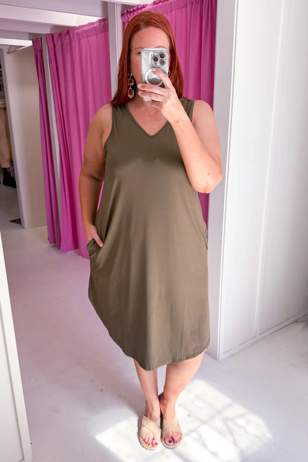 Loriet Dress - Khaki - Image 12