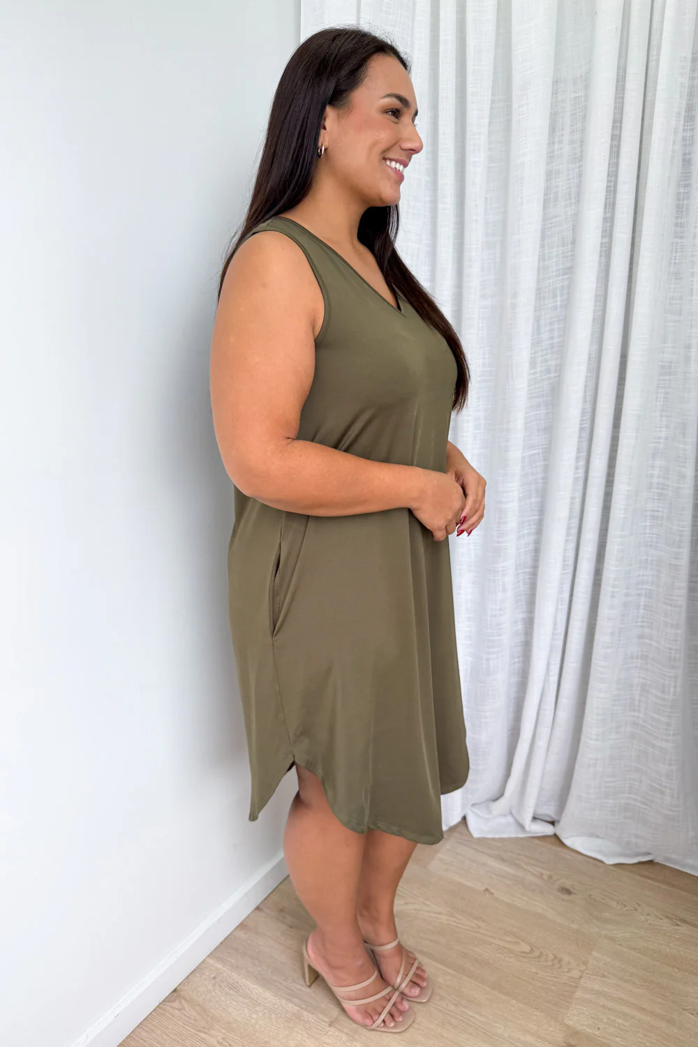 Loriet Dress - Khaki - Image 8
