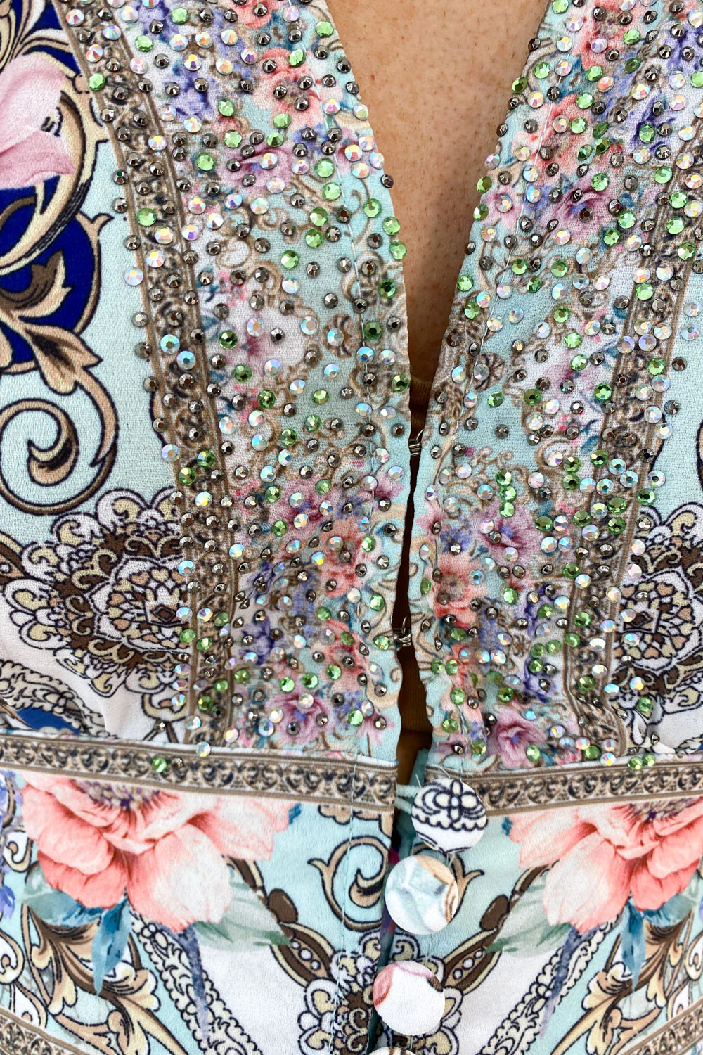 Lotus Dress - Aqua Print - Image 6