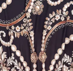 Lotus Dress - Black Vintage Pearl - Image 10