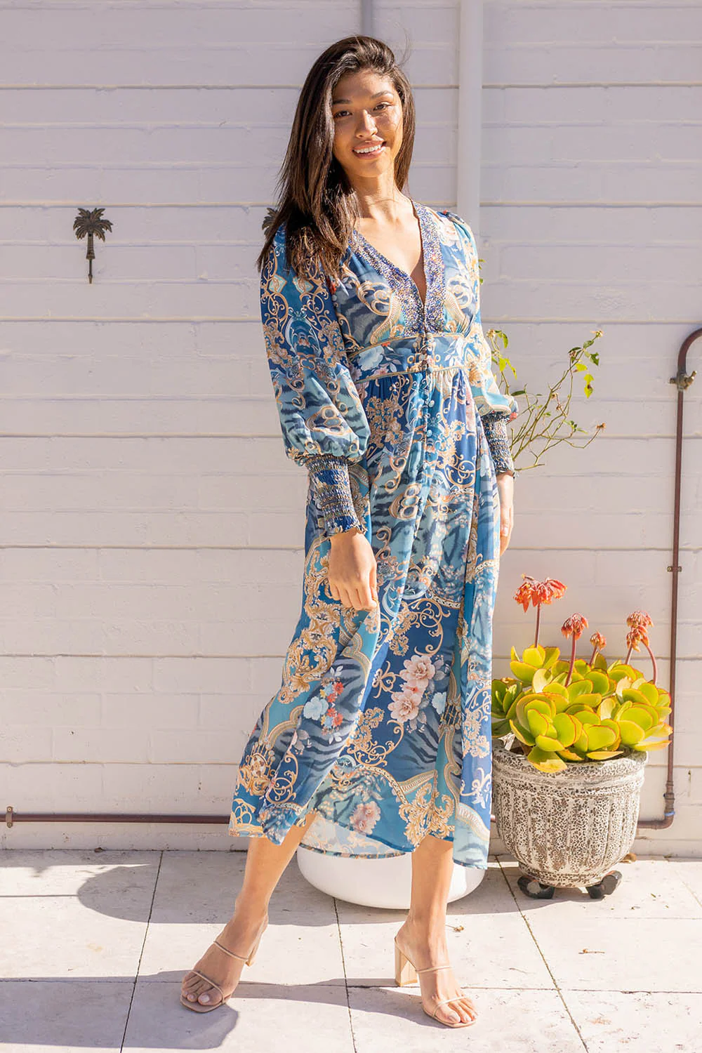 Lotus Dress - Blue Ocean - Image 10