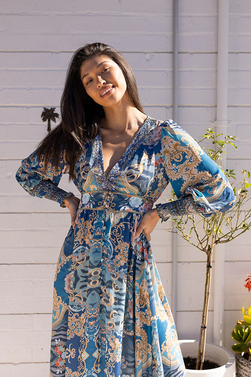 Lotus Dress - Blue Ocean - Image 11